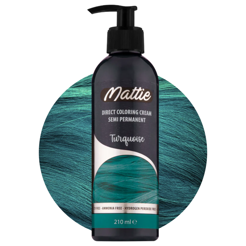 Mattie Turquoise - Direct Vegan Coloring Cream Semi-Permanent 210ml