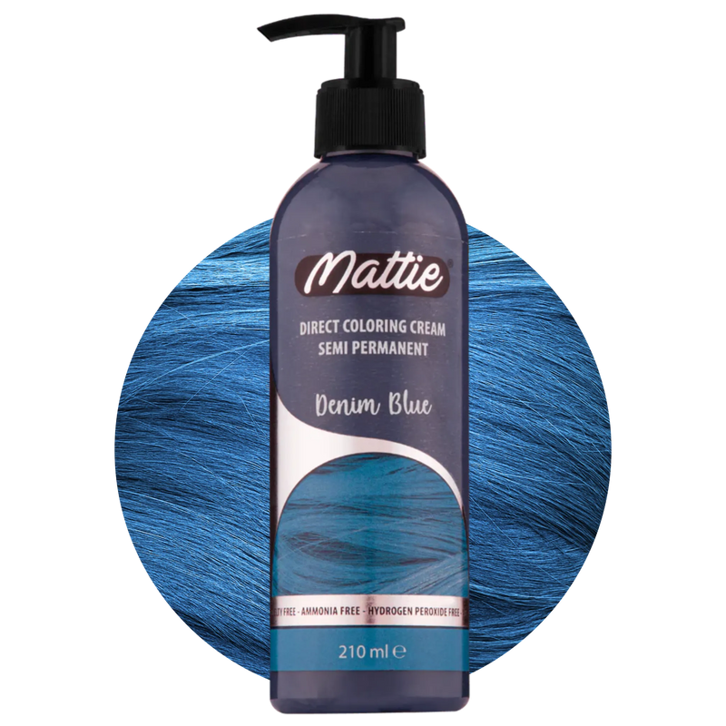 Mattie Denim Blue - Direct Vegan Kleurcrème Semi-Permanent 210ml