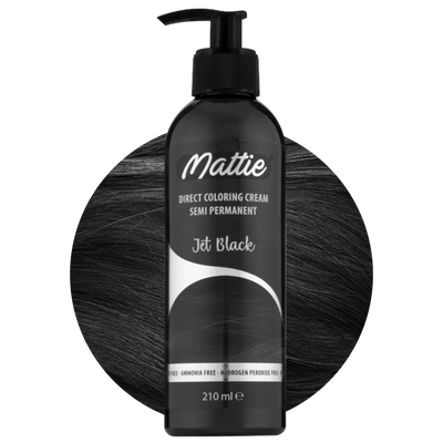 Mattie Jet Black - Direct Vegan Kleurcrème Semi-Permanent 210ml