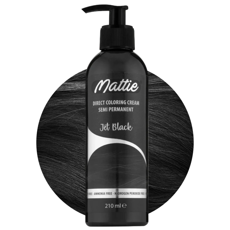Mattie Jet Black - Direct Vegan Kleurcrème Semi-Permanent 210ml