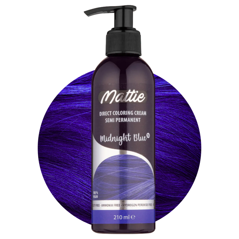 Mattie Midnight Blue - Direct Vegan Coloring Cream Semi-Permanent 210ml