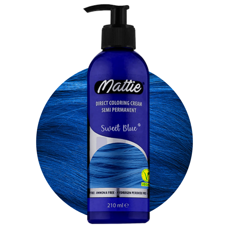 Mattie Sweet Blue - Direct Vegan Coloring Cream Semi-Permanent 210ml