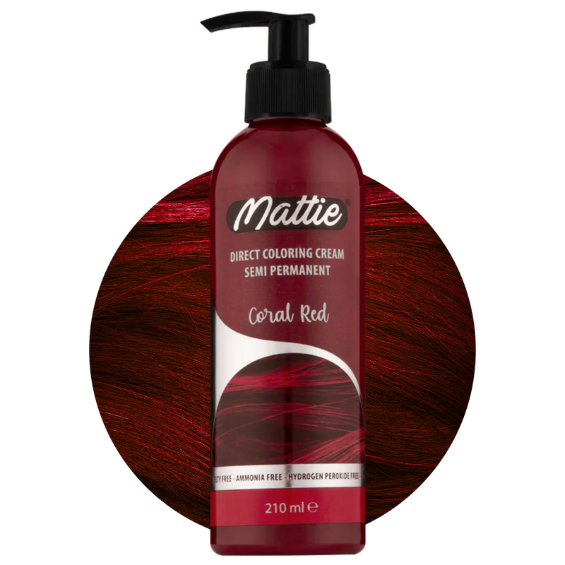 Mattie Coral Red - Direct Vegan Coloring Cream Semi-Permanent 210ml