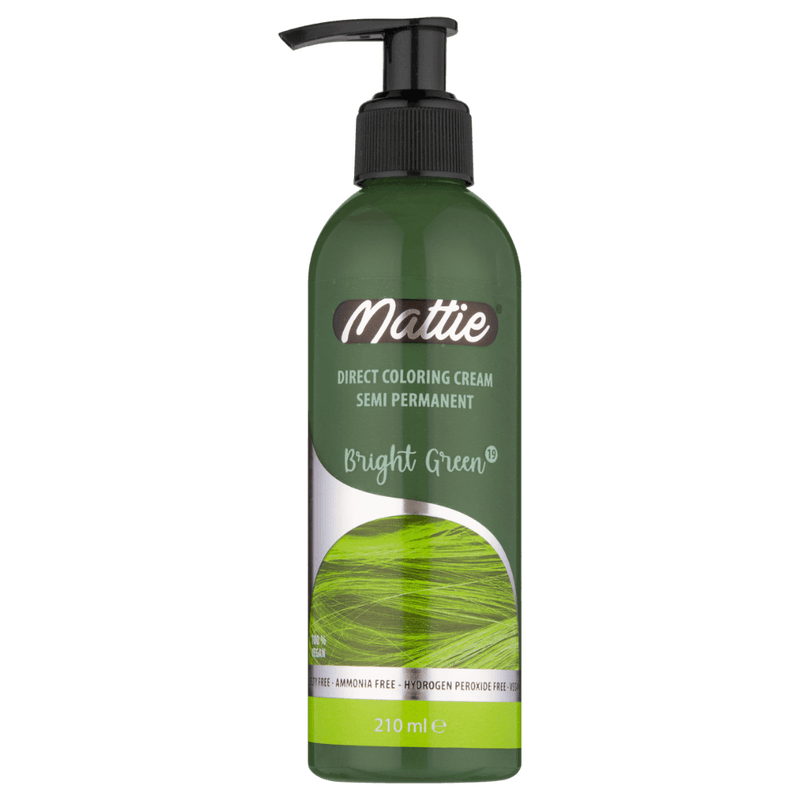 Mattie Bright Green - Direct Vegan Kleurcrème Semi-Permanent 210ml