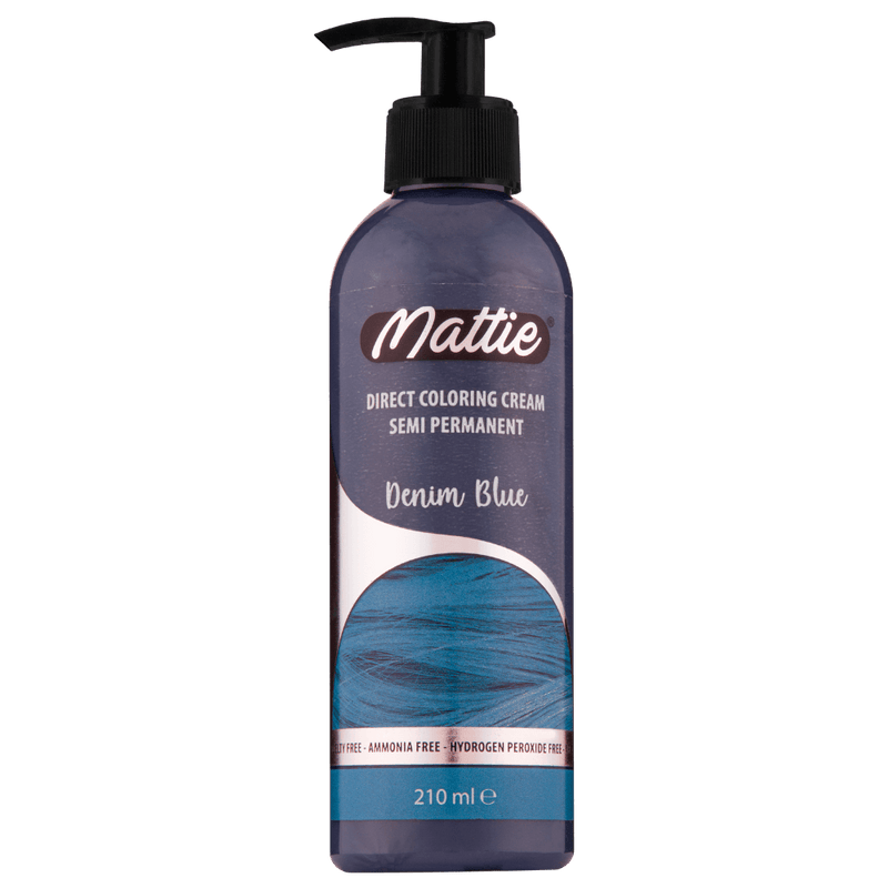 Mattie Denim Blue - Direct Vegan Kleurcrème Semi-Permanent 210ml