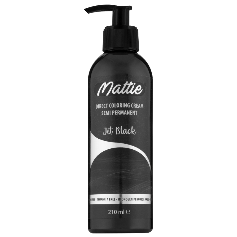 Mattie Jet Black - Direct Vegan Kleurcrème Semi-Permanent 210ml