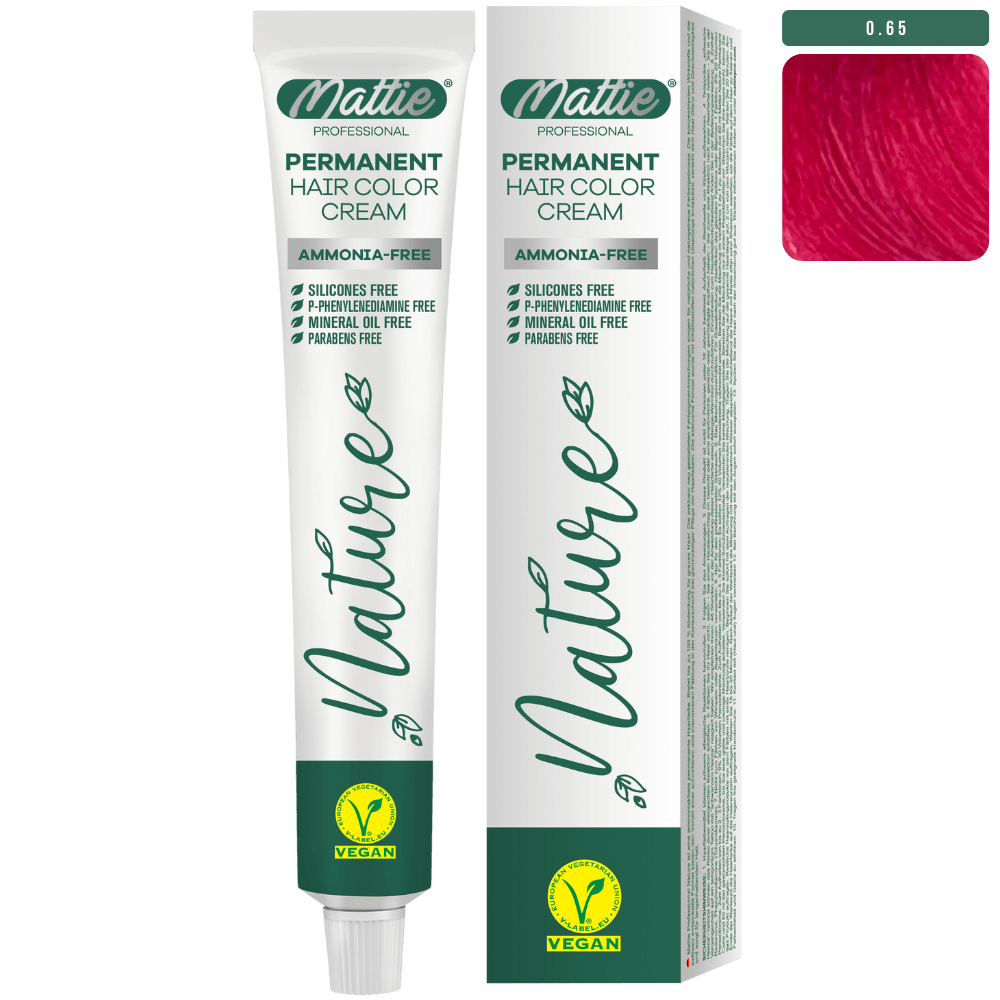 Mattie Professional Nature (0.65) Special Pink - Vegan Permanent Hair Color Cream 60ml