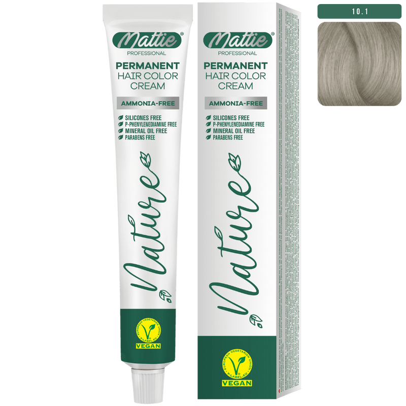Mattie Professional Nature (10.1) Ash Platinum - Vegan Permanente Kleurcrème 60ml