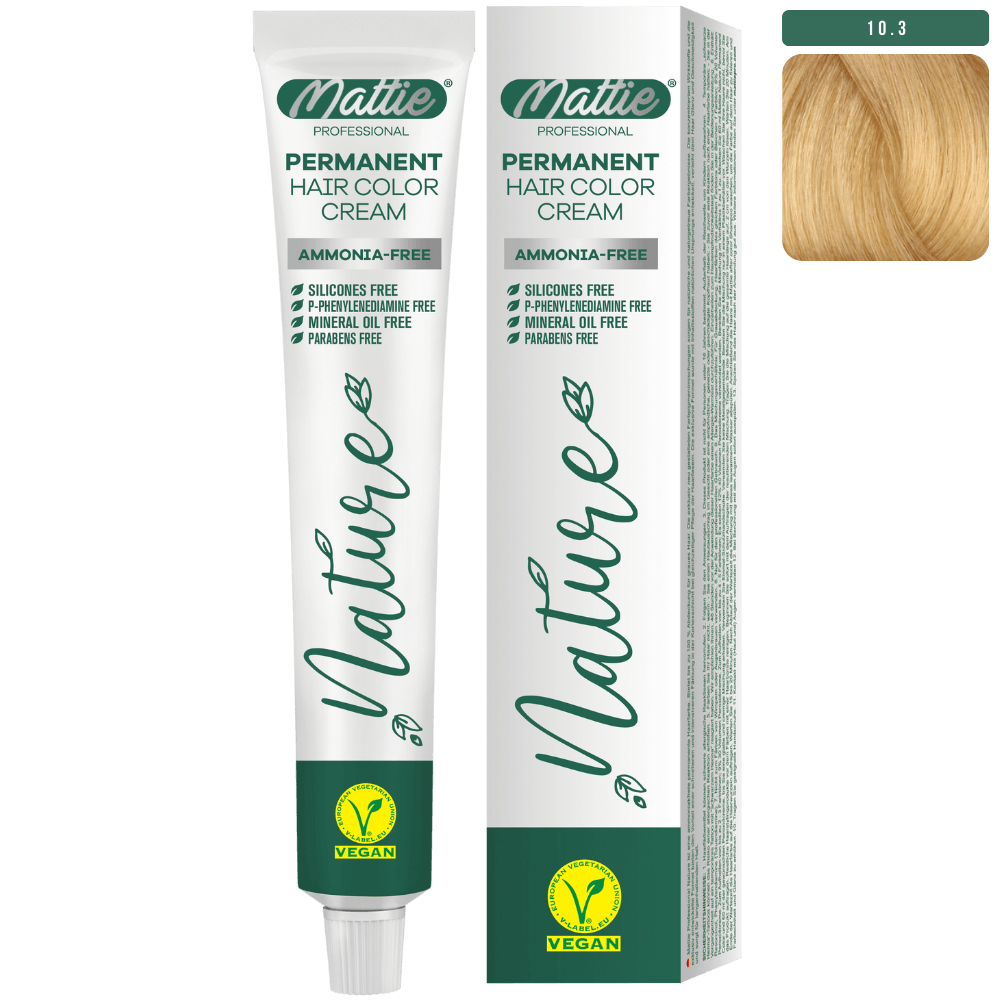 Mattie Professional Nature (10.3) Champagne Blond - Vegan Permanente Haarkleurcrème 60ml