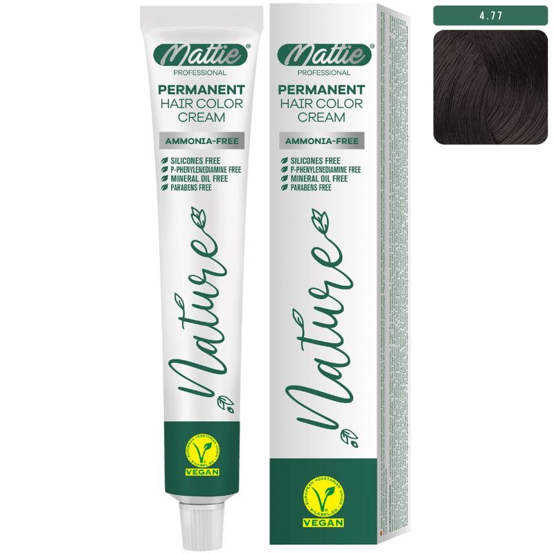 Mattie Professional Nature (4.77) Mokka - Vegan Permanente Kleurcrème 60ml