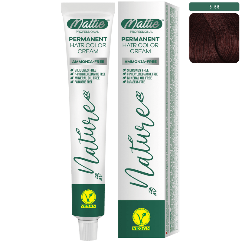 Mattie Professional Nature (5.66) Wijn Rood  - Vegan Permanente Kleurcrème 60ml