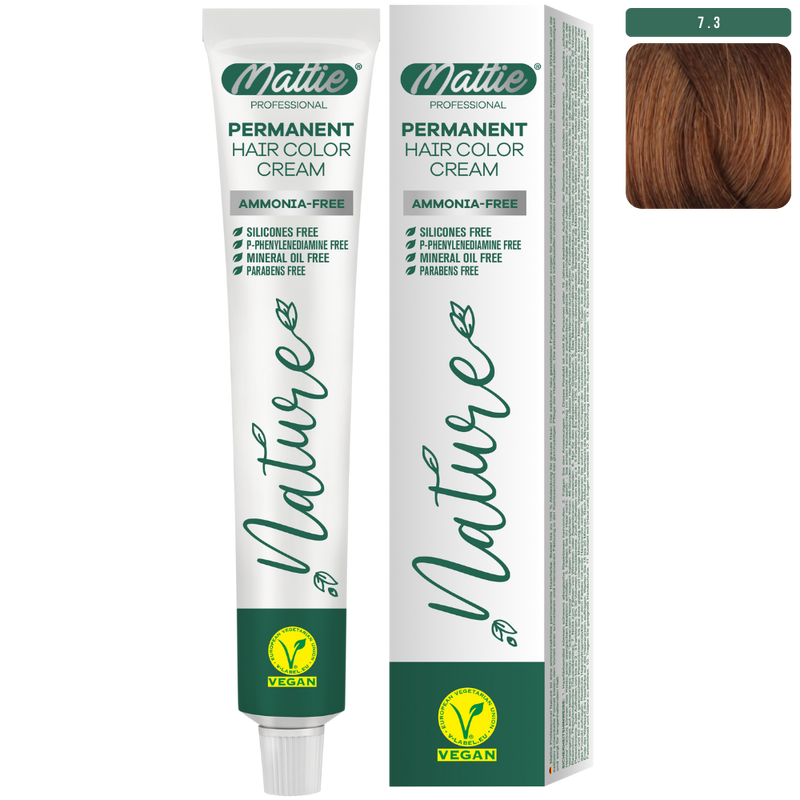 Mattie Professional Nature (7.3) Donker Goudblond - Vegan Permanente Kleurcrème 60ml