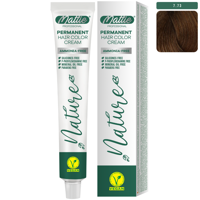Mattie Professional Nature (7.73) Blond Goudbruin - Vegan Permanente Kleurcrème 60ml