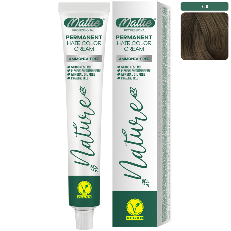 Mattie Professional Nature (7.8) Blond Zandbeige - Vegan Permanente Kleurcrème 60ml