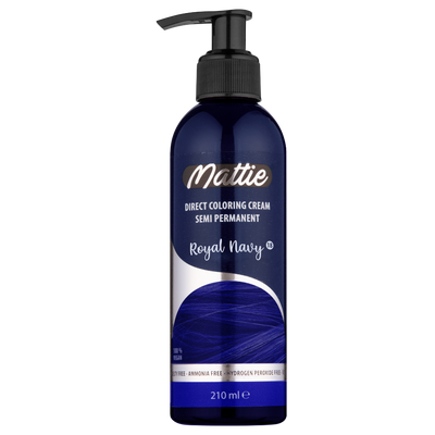 Mattie Royal Navy - Direct Vegan Kleurcrème Semi-Permanent 210ml