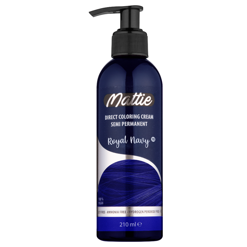 Mattie Royal Navy - Direct Vegan Kleurcrème Semi-Permanent 210ml